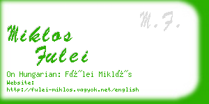 miklos fulei business card